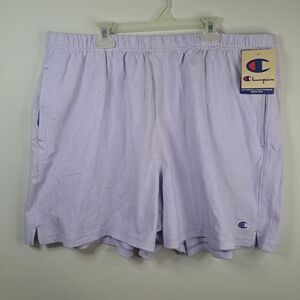 Champion Women's Lilac Lavender Purple Shorts Athletic Shorts 100% Cotton 2X NWT